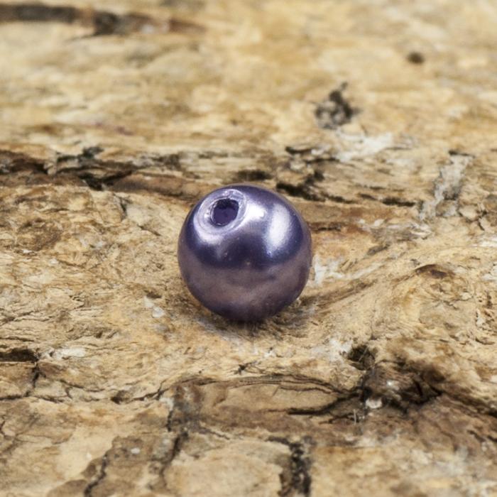 Vaxad glaspärla 4 mm, Syren (60st)