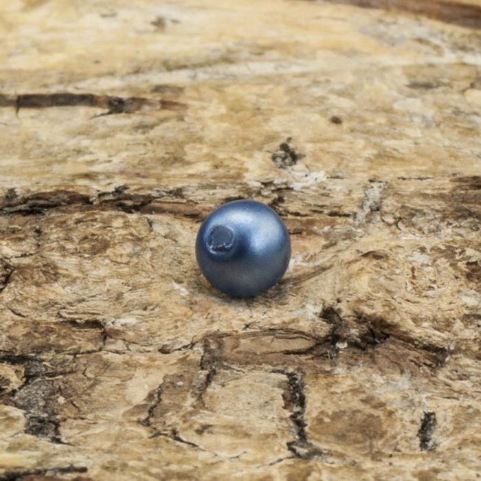 Vaxad glaspärla matt 4 mm, Himmelsblå (60st)