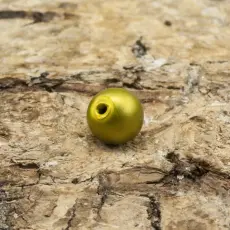 Vaxad glaspärla matt 4 mm, Guldlime (60st)