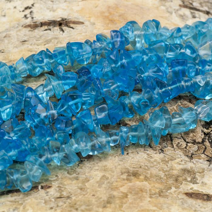 Syntetisk Sten Chip 5-10 mm, Turkos (10g)
