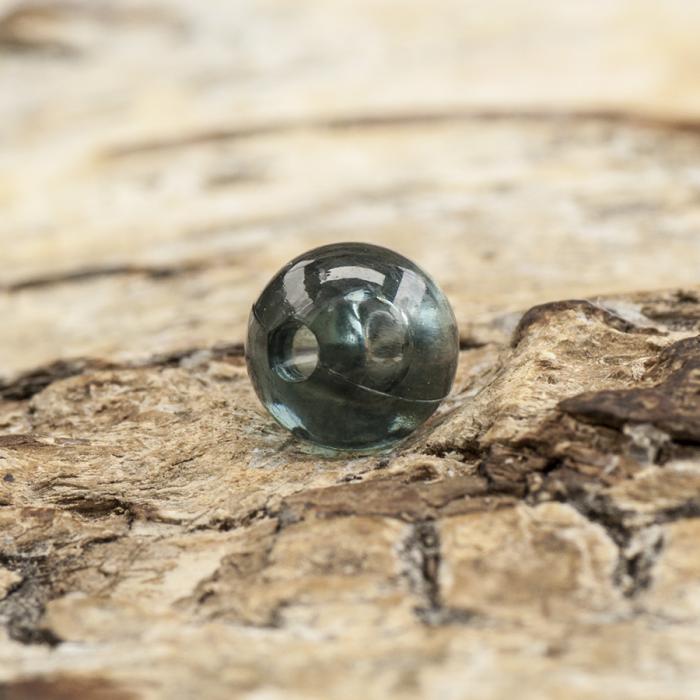 Akrylpärla transparent 6 mm, Mörkgrå (50st)g