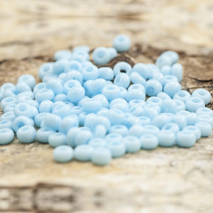 Seed Beads opak 2,6 mm, Pastellblå (20g)