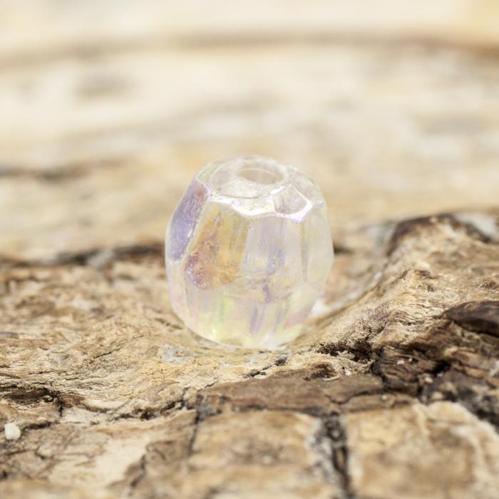 Akrylpärla facetterad AB 6 mm, Transparent (50st)