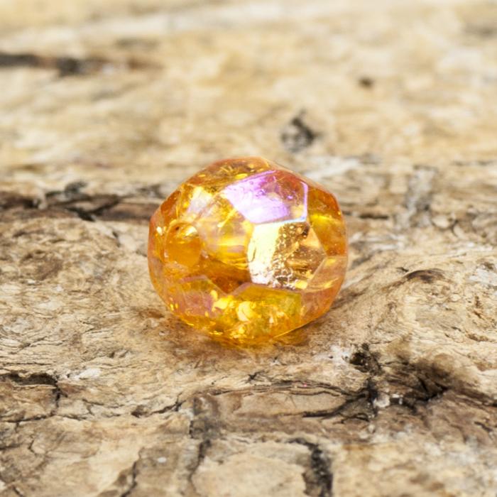 Akrylpärla facetterad AB 6 mm, Orange (50st)