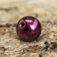 Vaxad glaspärla 6 mm, Bordeaux (40st)