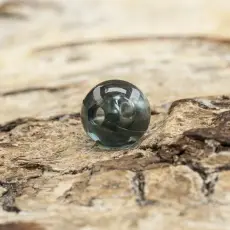 Akrylpärla transparent 6 mm, Mörkgrå (50st)g