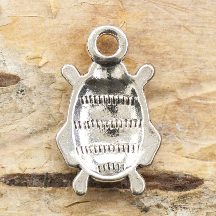 Berlock Nyckelpiga 11x18 mm, Antiksilver (5st)