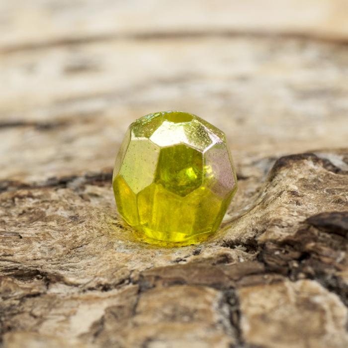 Akrylpärla facetterad AB 6 mm, Olivgrön (50st)