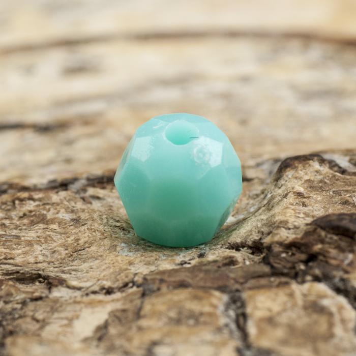 Akrylpärla facetterad opak 6 mm, Mintgrön (50st)