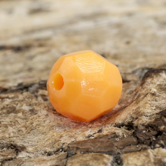Akrylpärla facetterad opak 6 mm, Orange (50st)