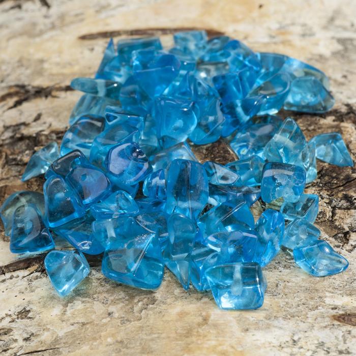 Syntetisk Sten Chip 5-10 mm, Turkos (10g)