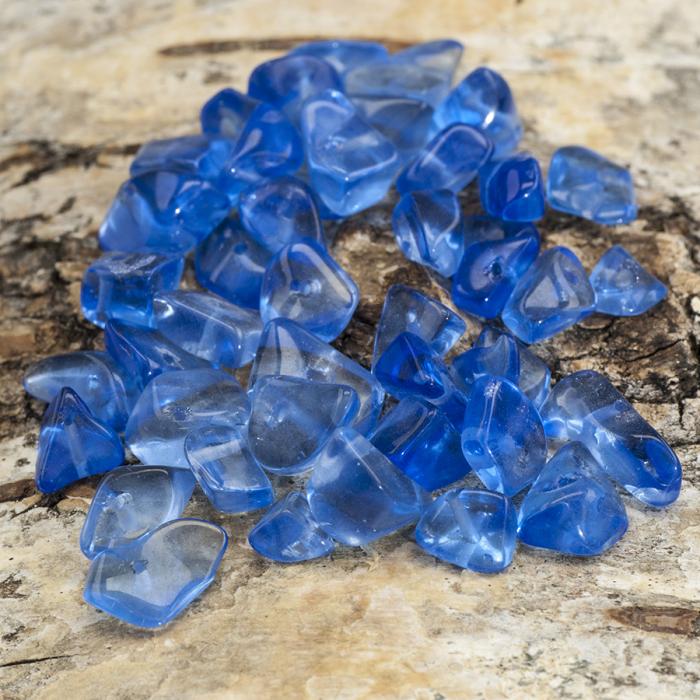 Syntetisk Sten Chip 5-10 mm, Mellanblå (10g)
