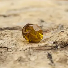 Glaspärla facetterad 4,5x5 mm, Guldbrun (30st)
