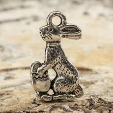 Berlock Påskhare 17x10 mm, Antiksilver (5st)