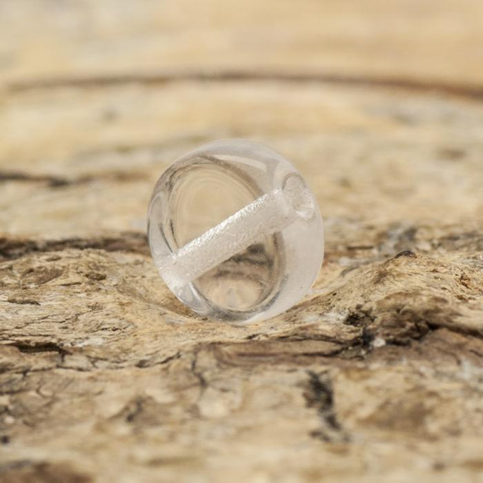 Glaspärla Lins 6 mm, Klar (20st)