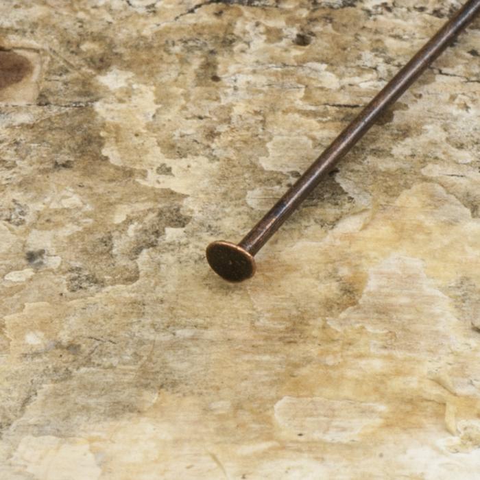 Hattnål 50x0,7 mm, Antikkoppar (50st)