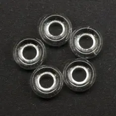 Glaspärla Ring 9 mm, Klar (5st)