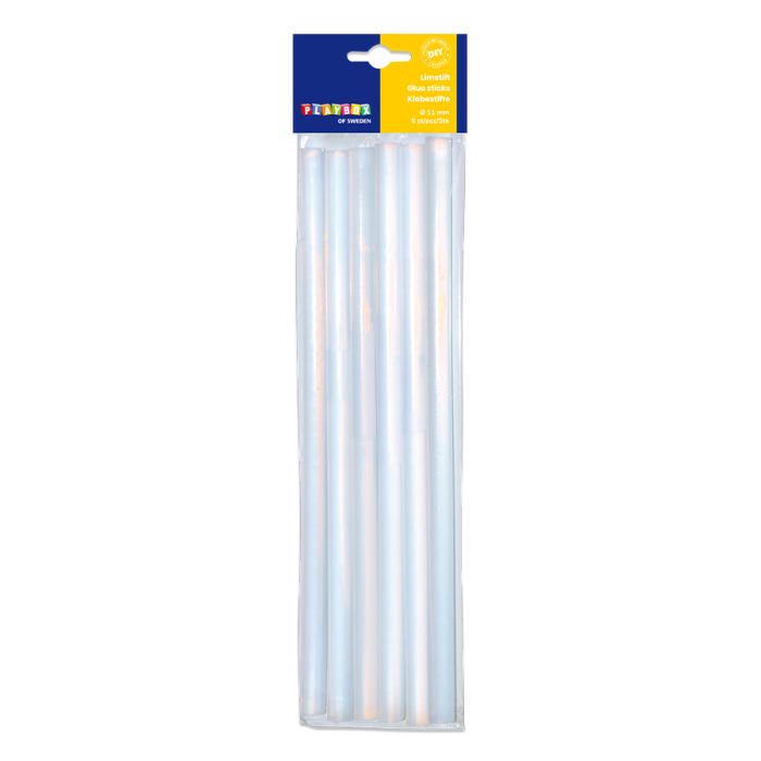 Limstift Ø 11 mm, Genomskinlig (6st)