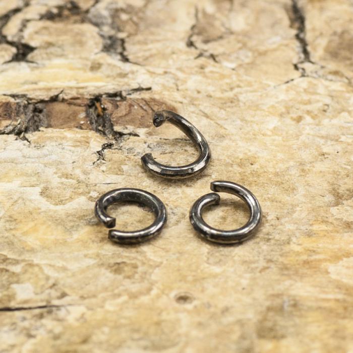 Ring öppningsbar 4 mm, Svart (50st)