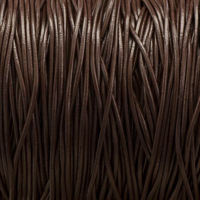 Äkta läderband 1 mm, Brun (meter)