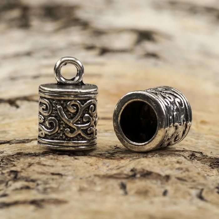 Bandavslut Dekor 8x13 mm, Antiksilver (4st)