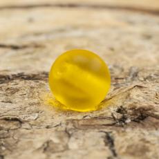Frostad glaspärla 6 mm, Gul (40st)