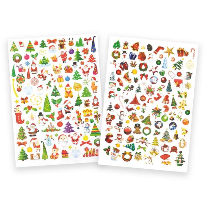 Stickers på ark, Jul (1000st)