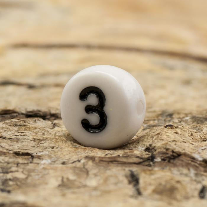 Sifferpärla 3 7mm, Vit (25st)