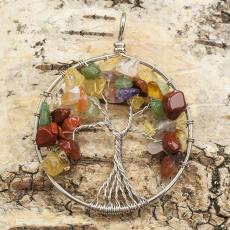 Hänge "Tree of life" 52x62 mm, Multifärg (st)