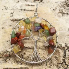 Hänge "Tree of life" 52x62 mm, Multifärg (st)