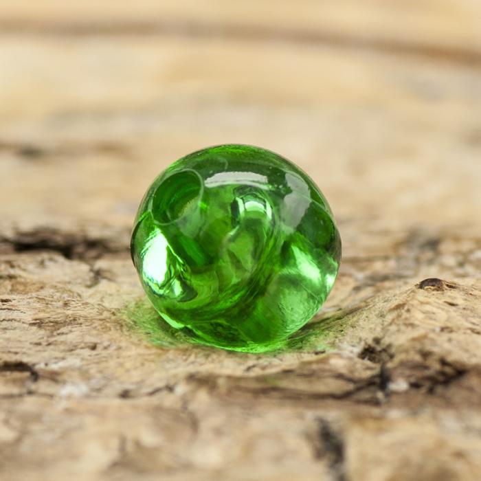 Akrylpärla transparent 6 mm, Grön (50st)