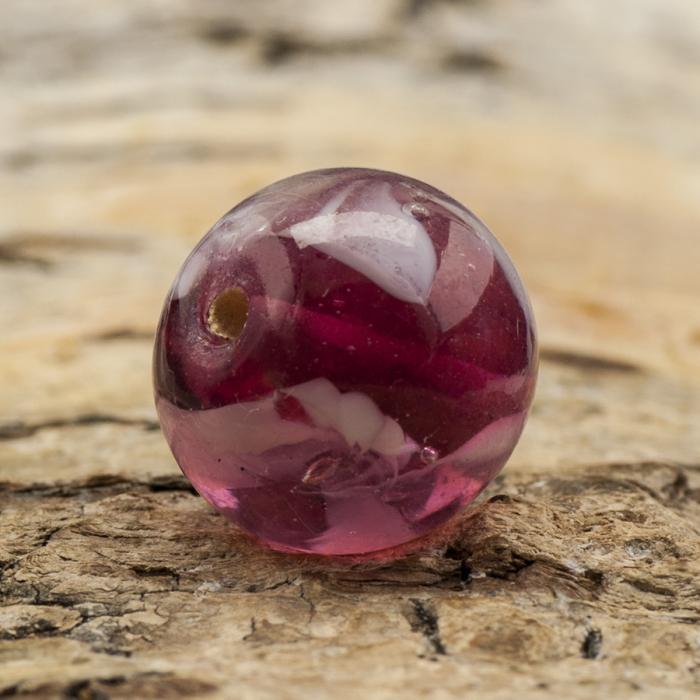 Glaspärla Blomma 12 mm, Cerise (10st)