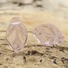 Glaslöv 8x12 mm, Rosa (10st)