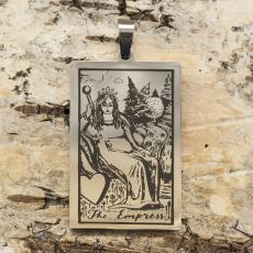 Hänge Tarot "The Empress" i Rostfritt stål 26x46 mm (st)