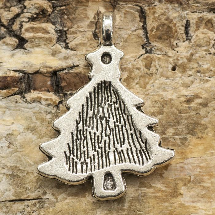 Berlock Julgran 17x24 mm, Antiksilver (3st)
