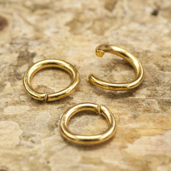 Ring öppningsbar i Rostfritt stål 4 mm, Guldfärg (25st)