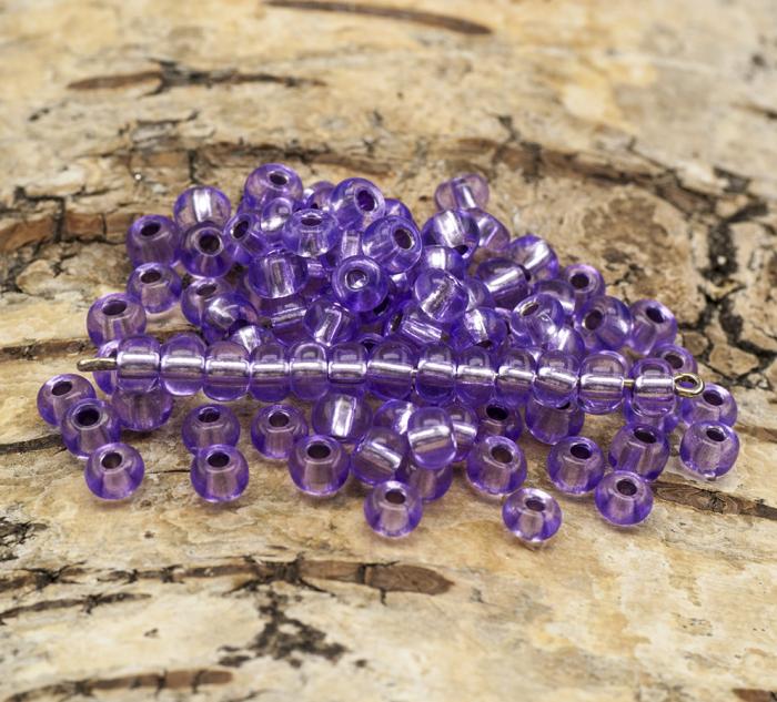 Seed Beads silverlined 5 mm, Lila (20g)