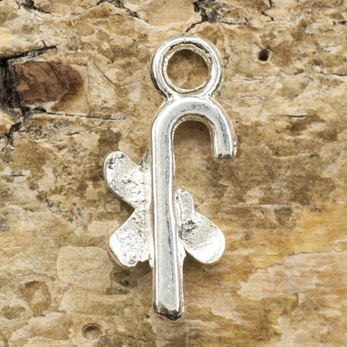 Berlock Polkagris 8x17 mm, Röd/Grön/Silverfärg (st)