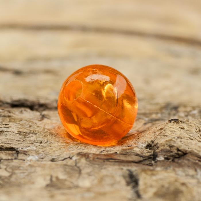 Akrylpärla transparent 6 mm, Orange (50st)