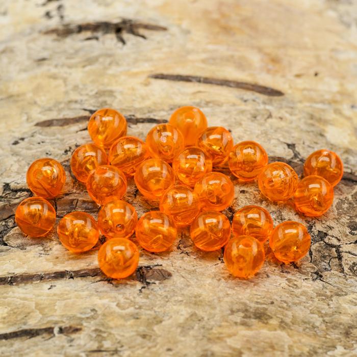 Akrylpärla transparent 6 mm, Orange (50st)