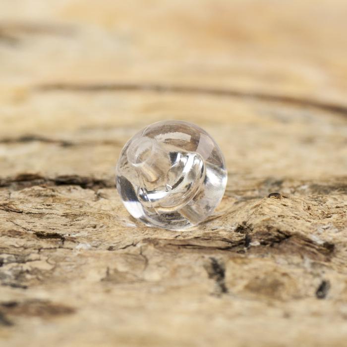 Akrylpärla transparent 6 mm, Klar (50st)