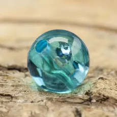 Akrylpärla transparent 8 mm, Turkos (30st)