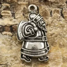 Berlock Jultomte 13x24 mm, Antiksilver (3st)
