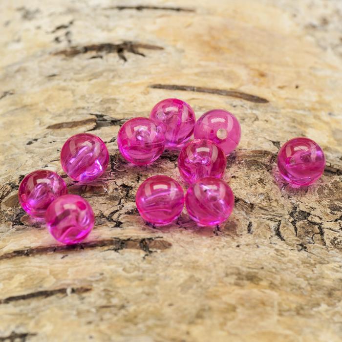 Akrylpärla transparent 8 mm, Rosa (30st)
