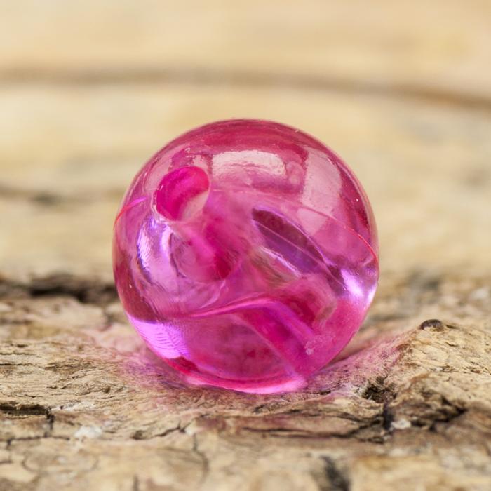 Akrylpärla transparent 8 mm, Rosa (30st)
