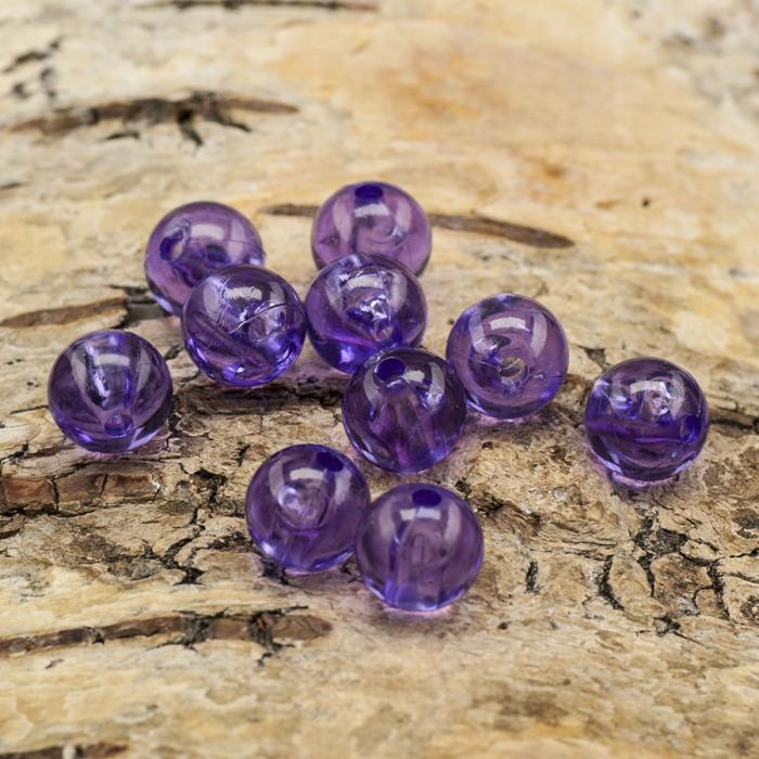 Akrylpärla transparent 8 mm, Lila (30st)