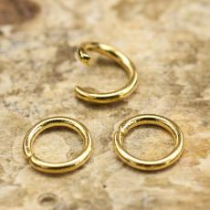 Ring öppningsbar i Rostfritt stål 4 mm, Guldfärg (15st)