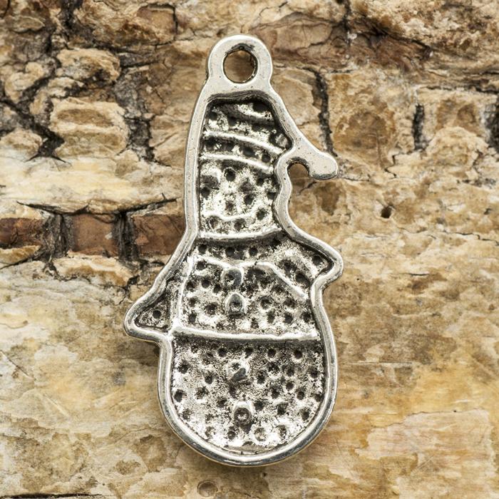 Berlock Snögubbe 13x25 mm, Antiksilver (5st)