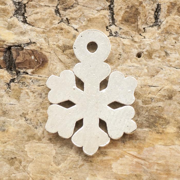 Berlock Snöflinga N 10,5x15 mm, Antiksilver (st)