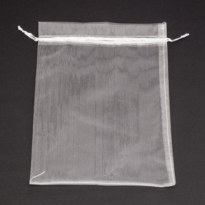 Tygpåse organza 20x30 cm, Vit (st)